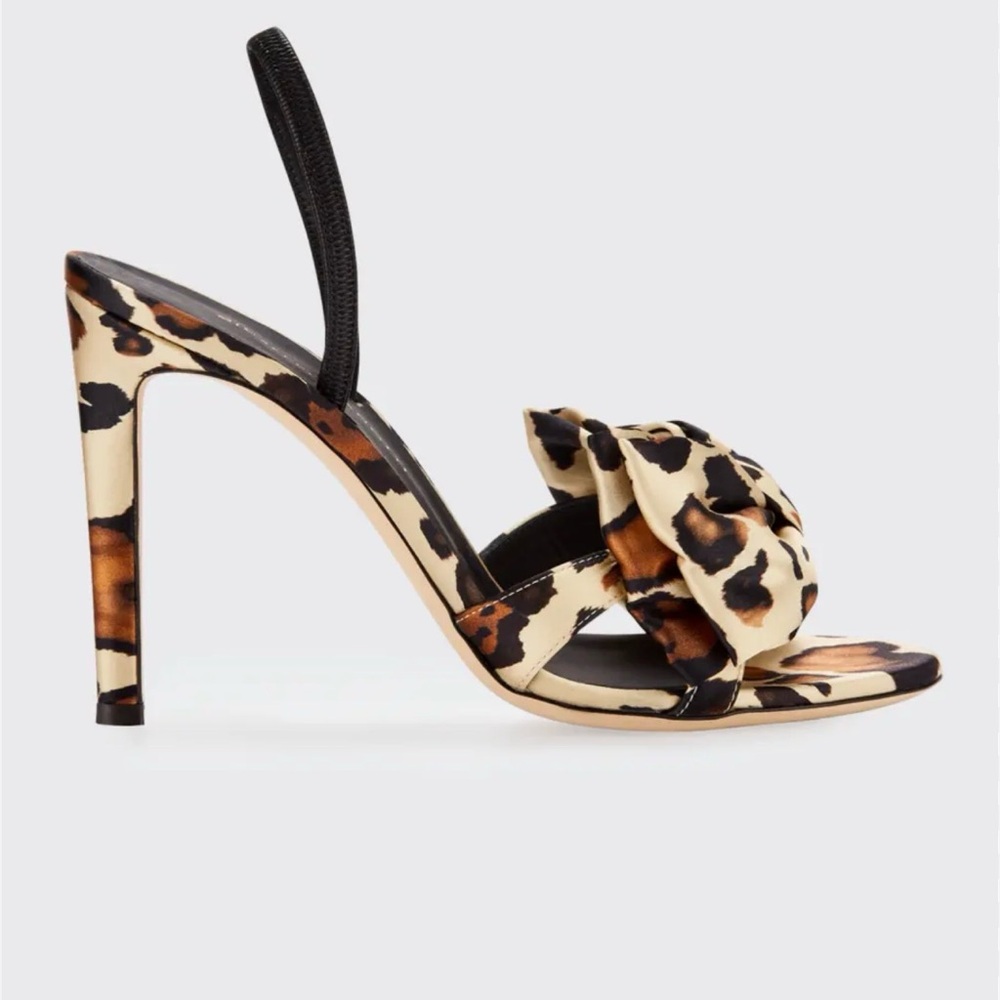 Giuseppe Zanotti-leopard bow slide sandals